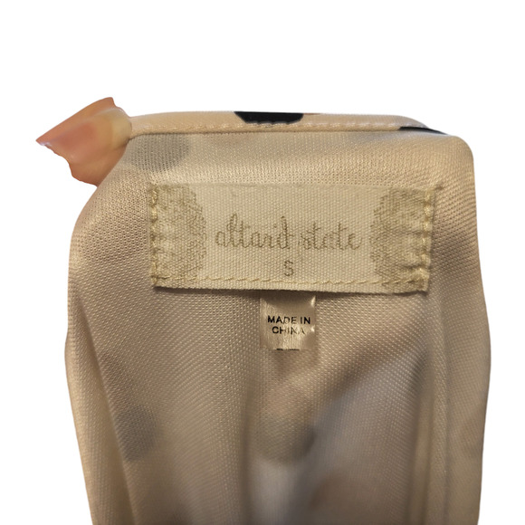 Altar'd state spotted dress w/ long sleeves, lined, knee length, size small - Picture 3 of 6